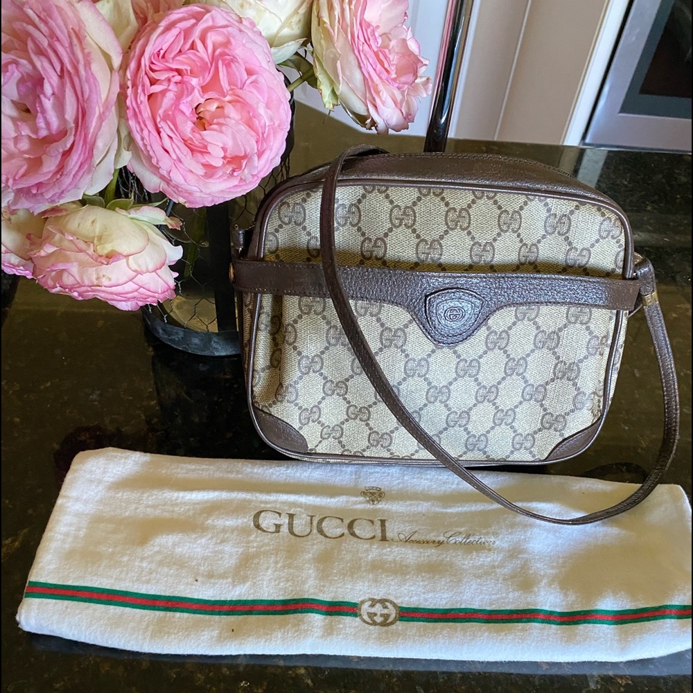 Gucci Beige and Brown Crossbody Bag